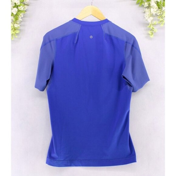 Lululemon Men's Repetition Short Sleeve Smooth Lux Shirt Harbor Blue Sz S - Picture 2 of 6